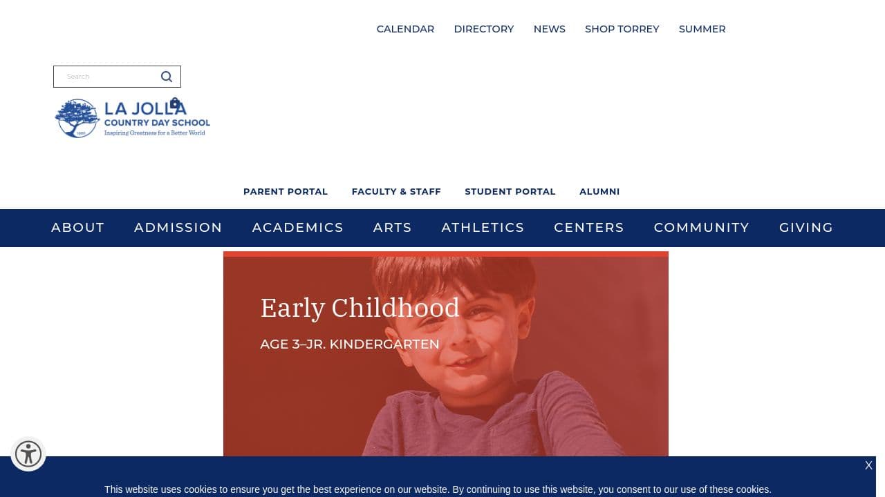 La Jolla Country Day School website screenshot