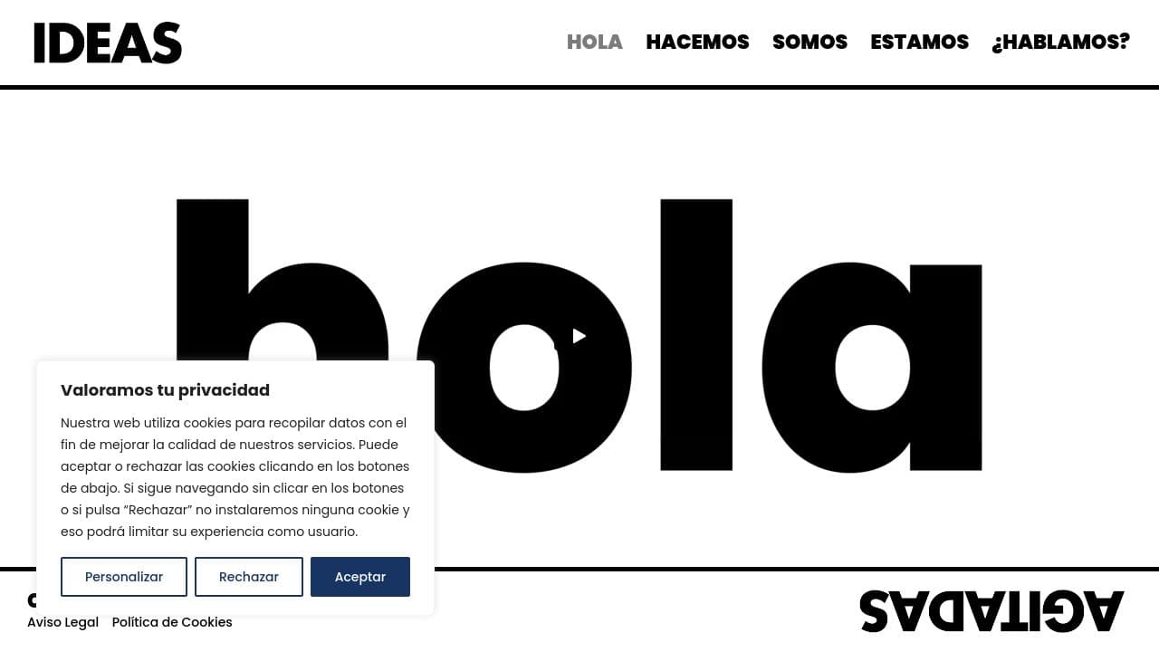 IDEAS AGITADAS CHILE website screenshot