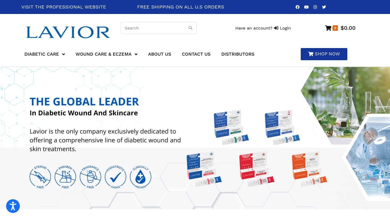Lavior  website screenshot