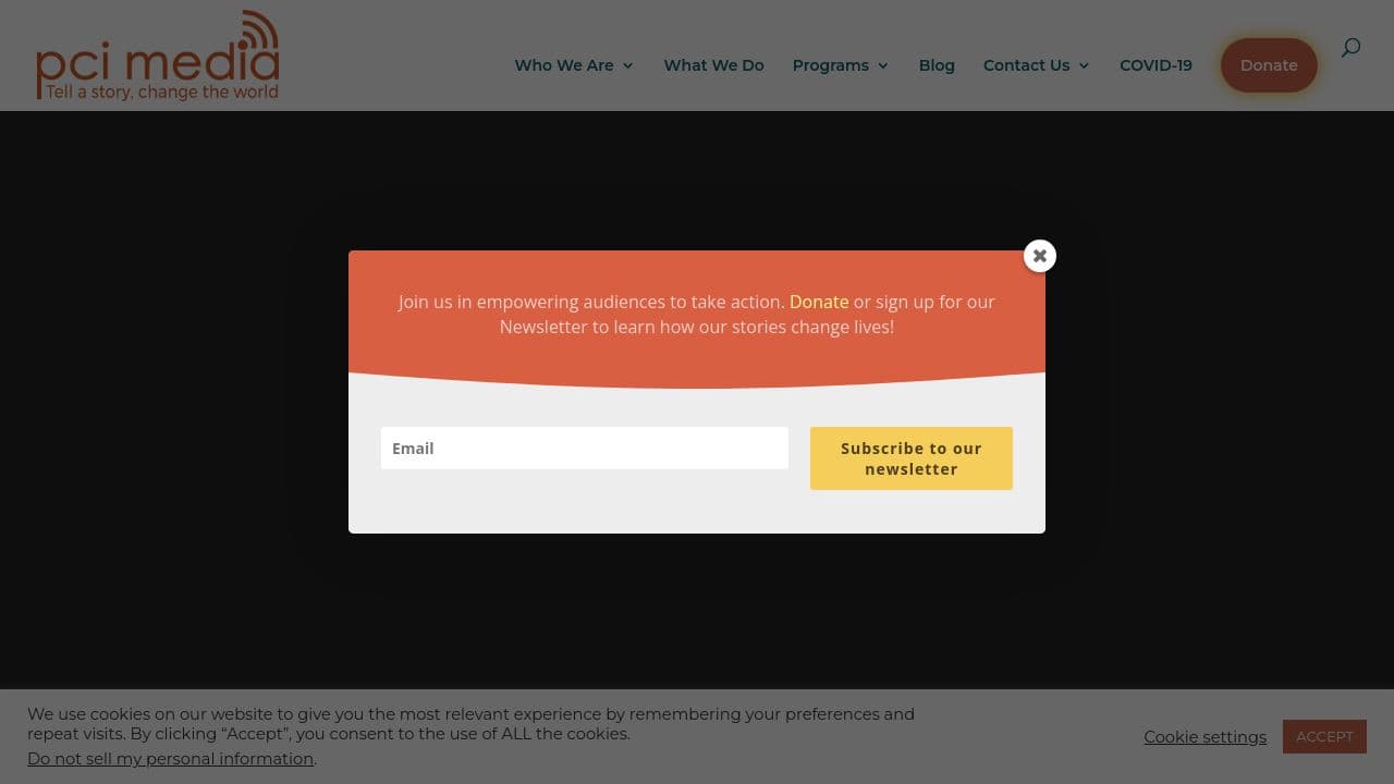 PCI Media  website screenshot