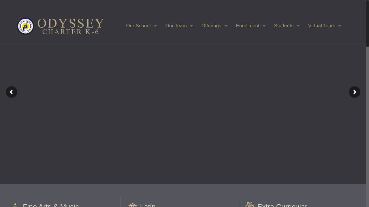 Odyssey Charter School website screenshot