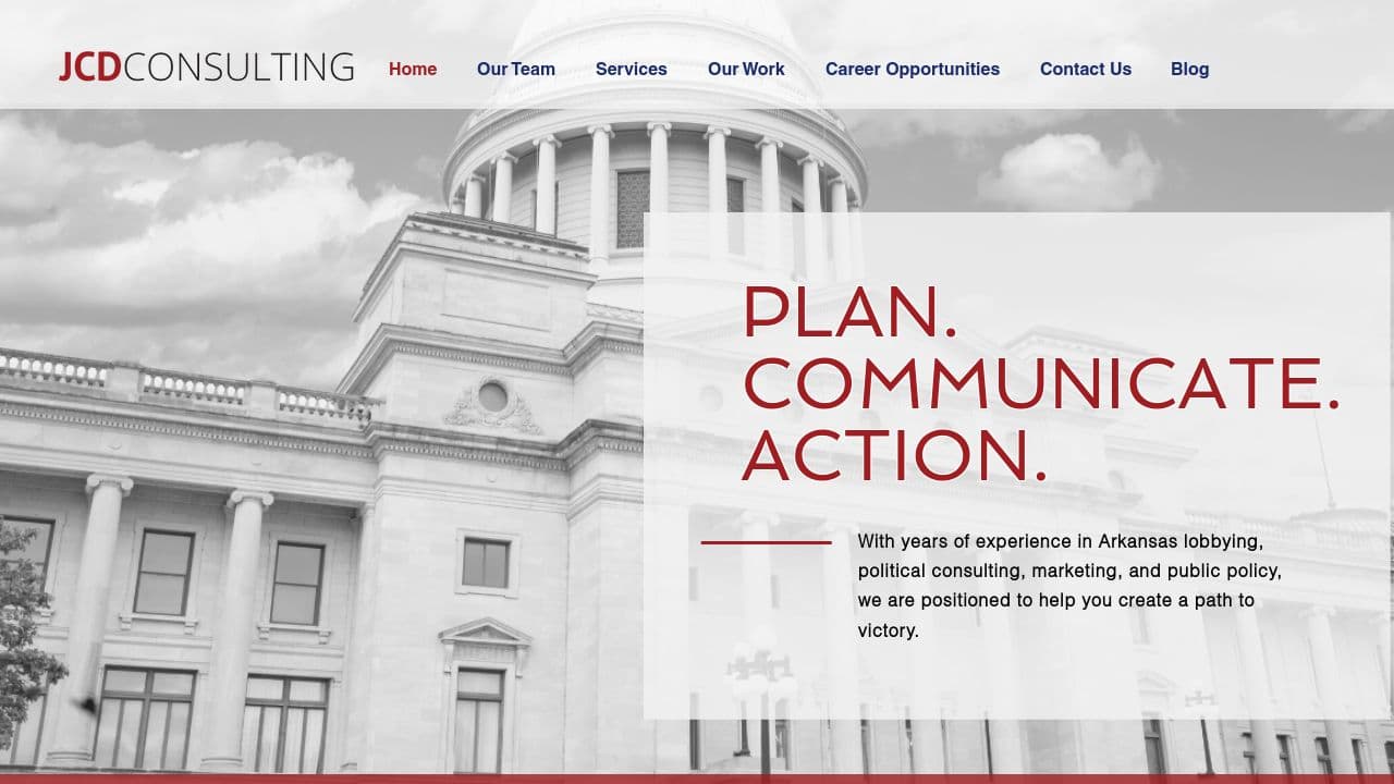 JCD Consulting  website screenshot