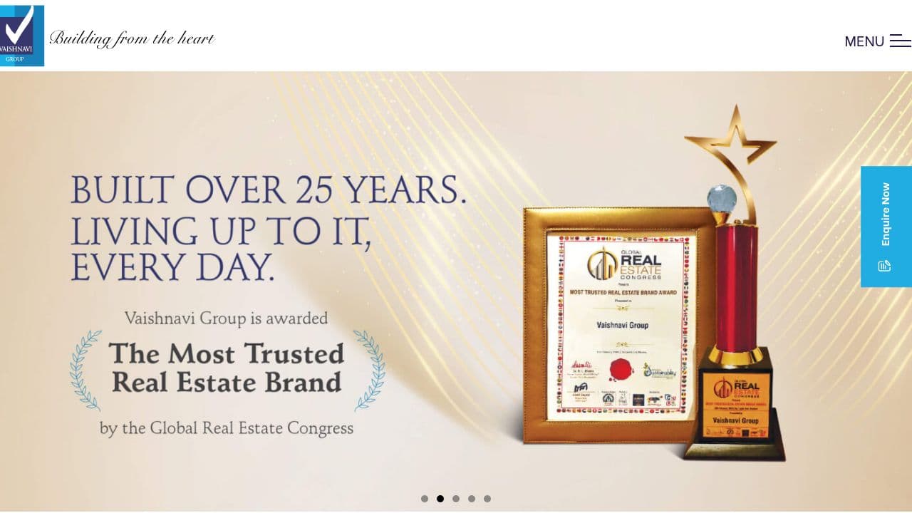 Vaishnavi Group website screenshot