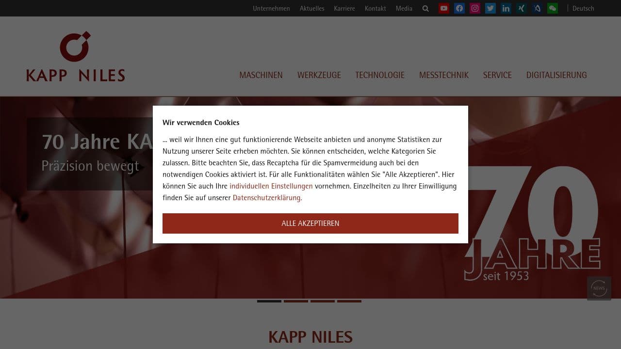 KAPP NILES website screenshot