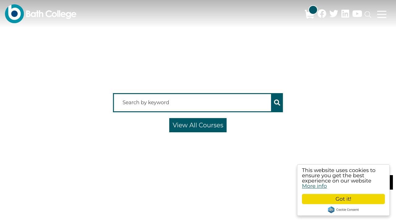Bath College website screenshot