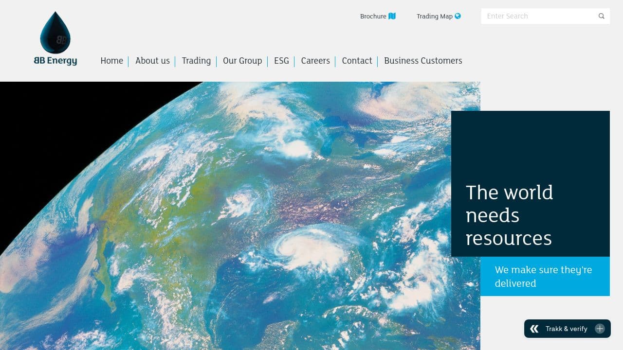 BB Energy website screenshot