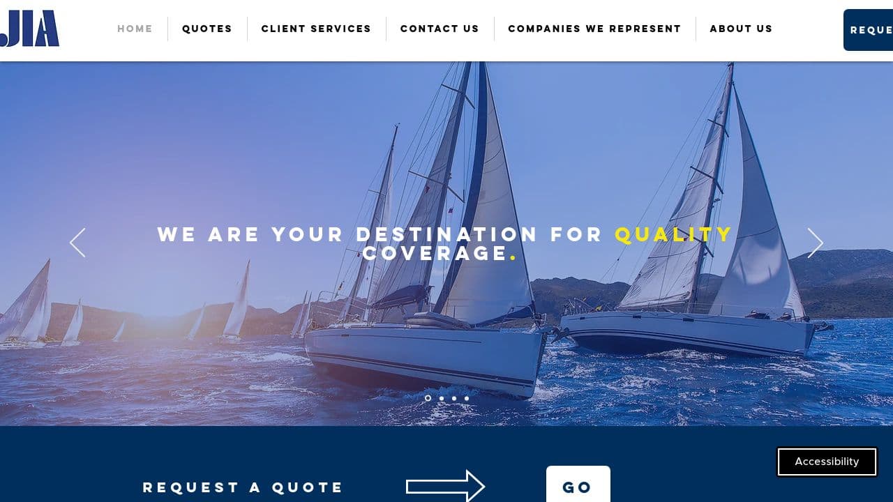 Jaffe Insurance Agency website screenshot