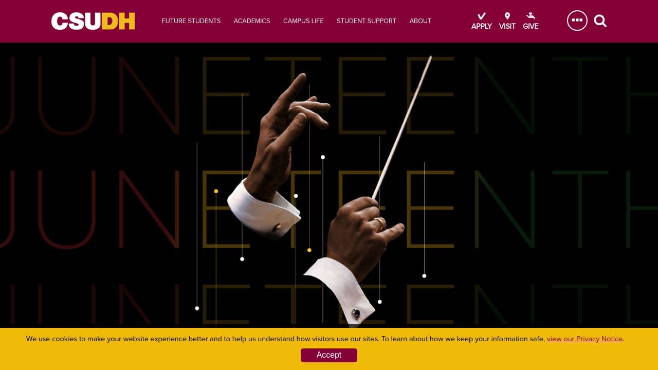 California State University-Dominguez Hills website screenshot