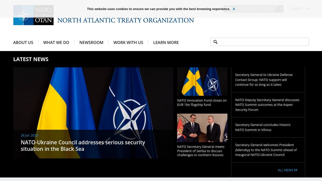 NATO SCHOOL OBERAMMERGAU website screenshot