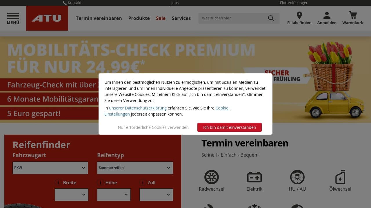 ATU website screenshot