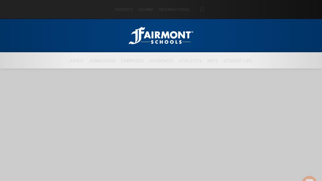 Fairmont Private Schools website screenshot