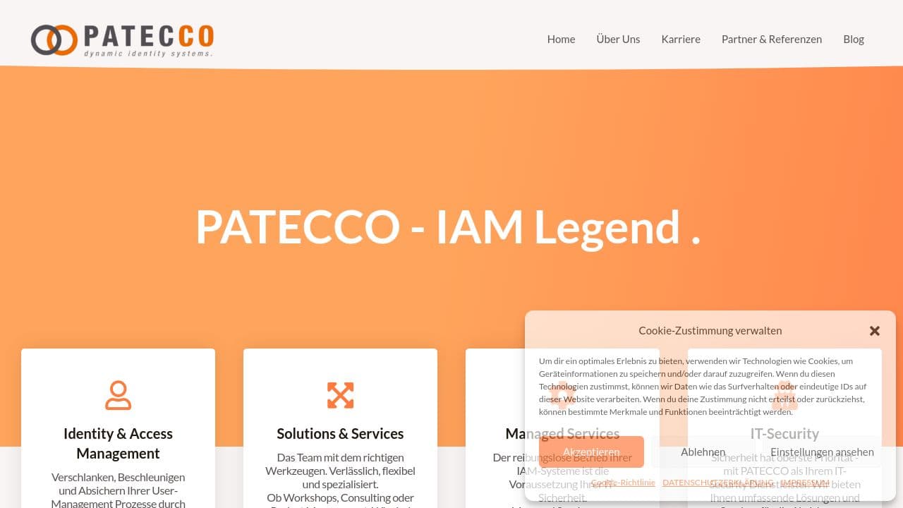 PATECCO GmbH website screenshot