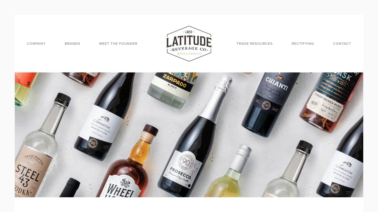 Latitude Beverage Company website screenshot