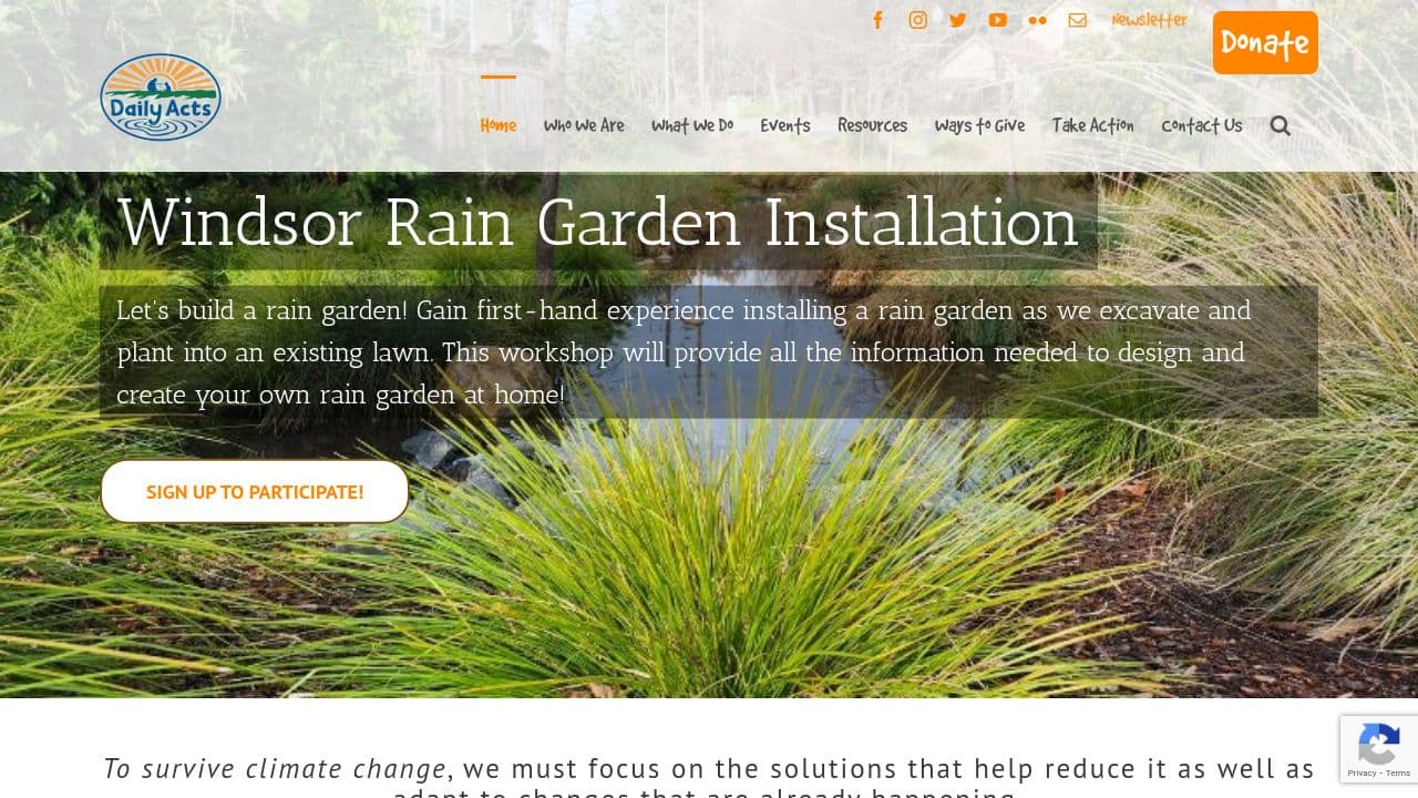 Daily Acts Organization website screenshot