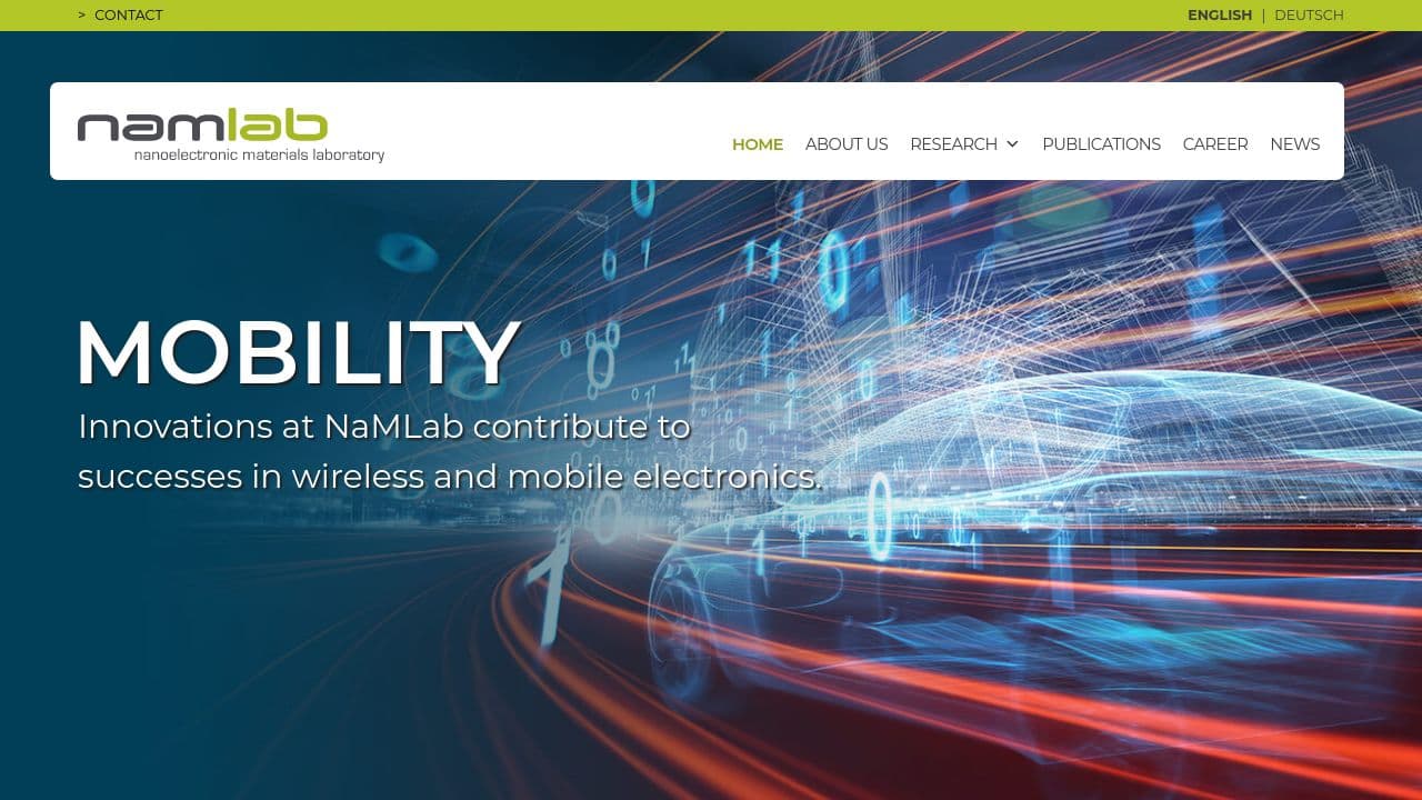 NaMLab website screenshot