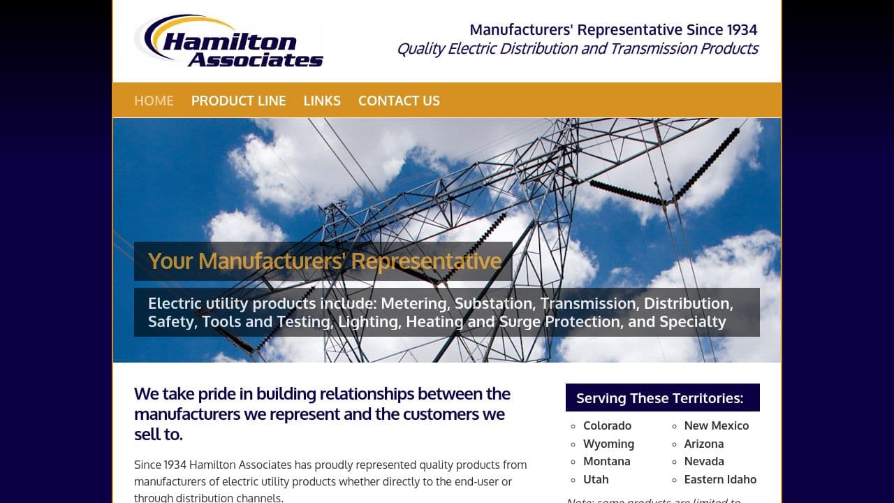Hamilton Associates website screenshot