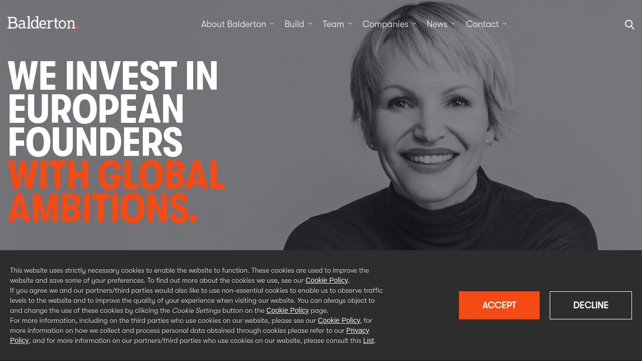 Balderton Capital website screenshot