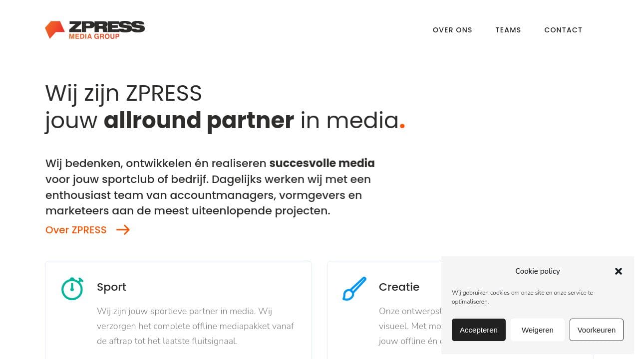 ZPRESS Media Group website screenshot