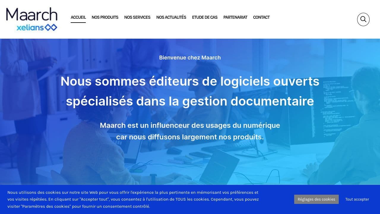 Maarch website screenshot