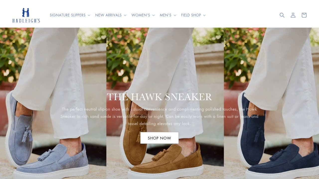 Hadleighs website screenshot