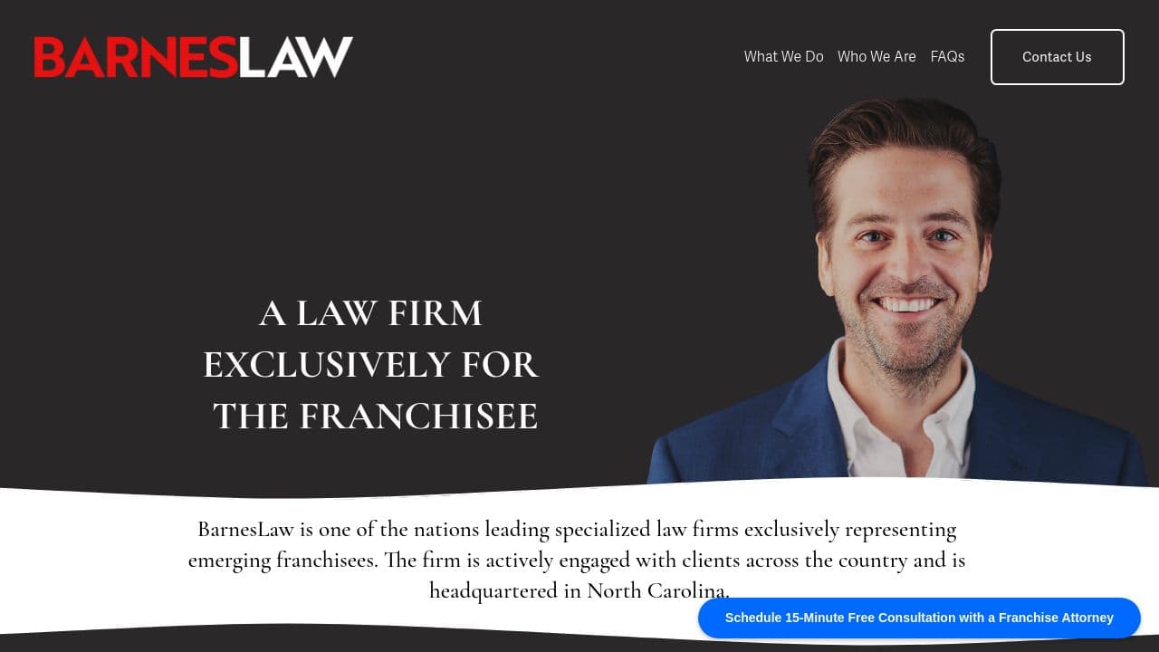 barneslaw website screenshot