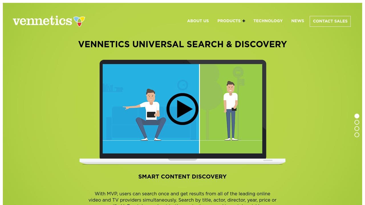 Vennetics website screenshot