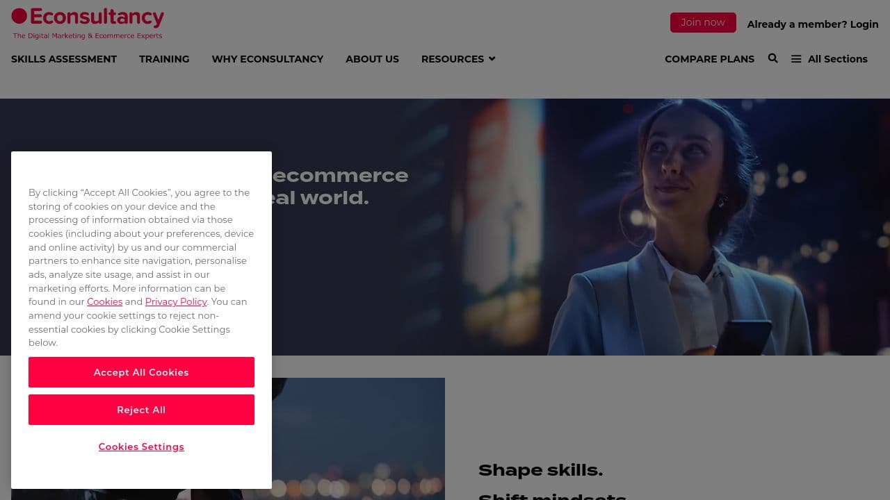 Econsultancy website screenshot