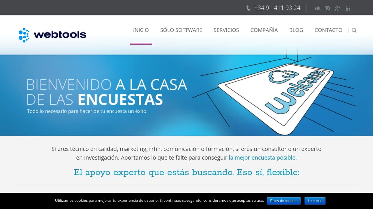 Webtools website screenshot