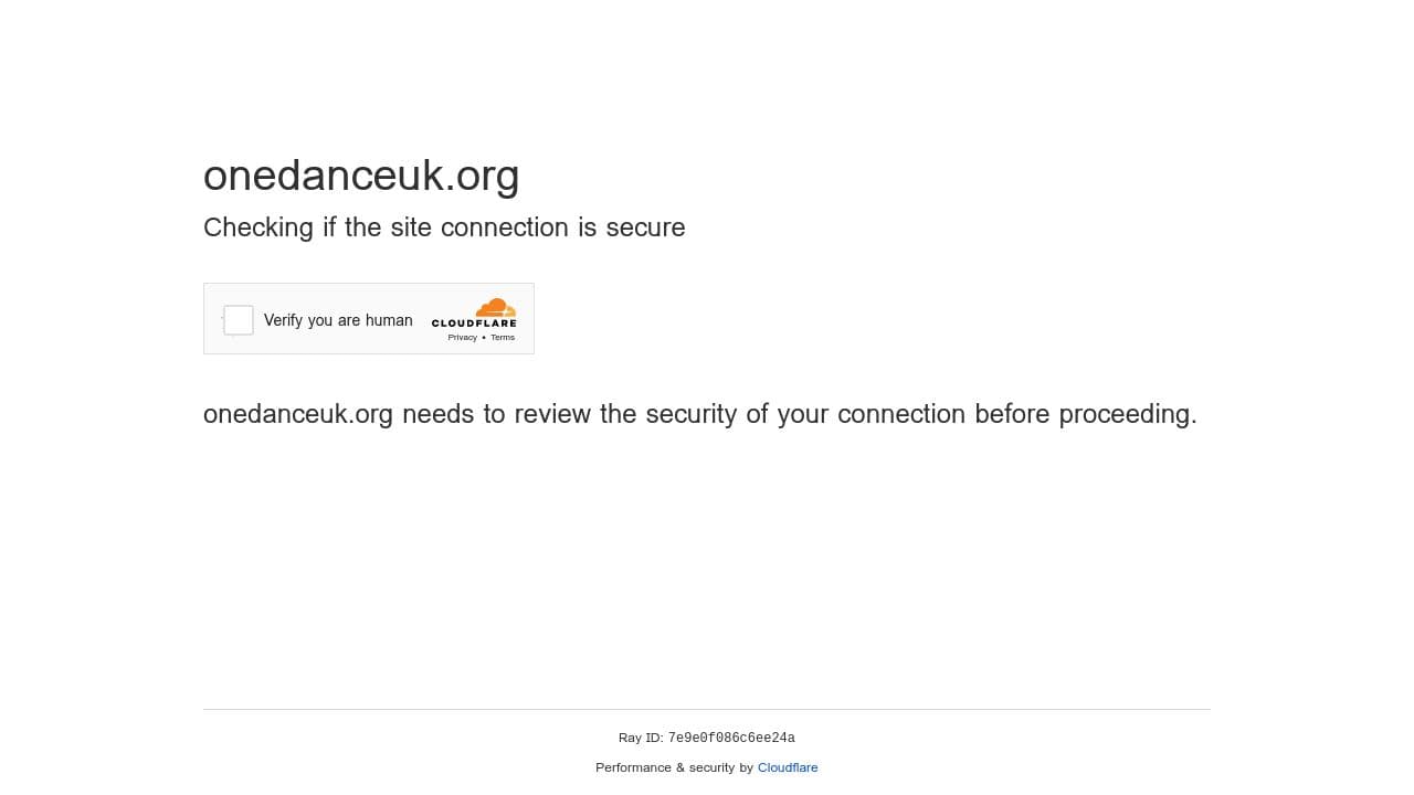 One Dance UK website screenshot