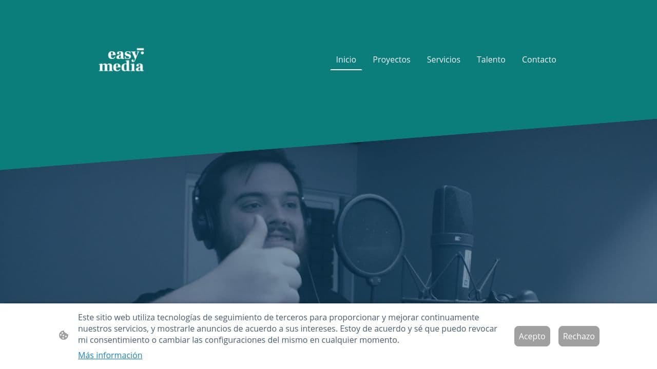 Easy Media website screenshot