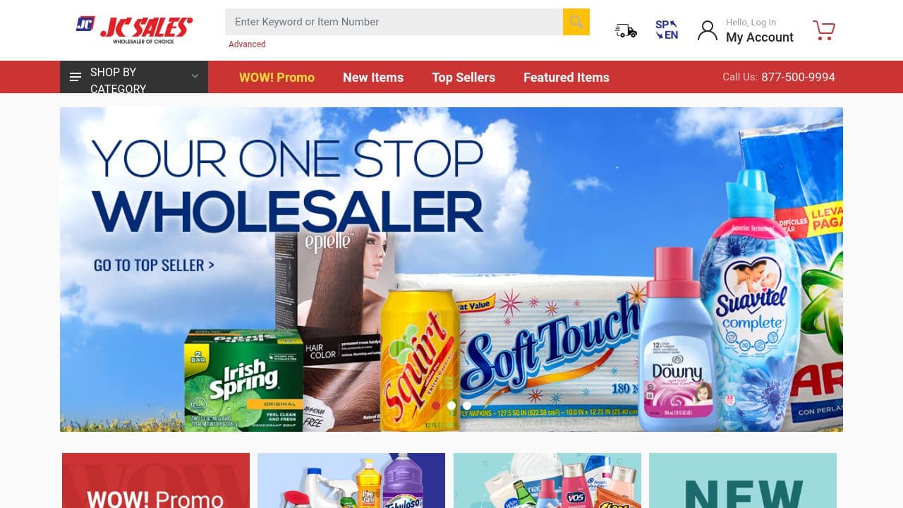 JC Sales website screenshot