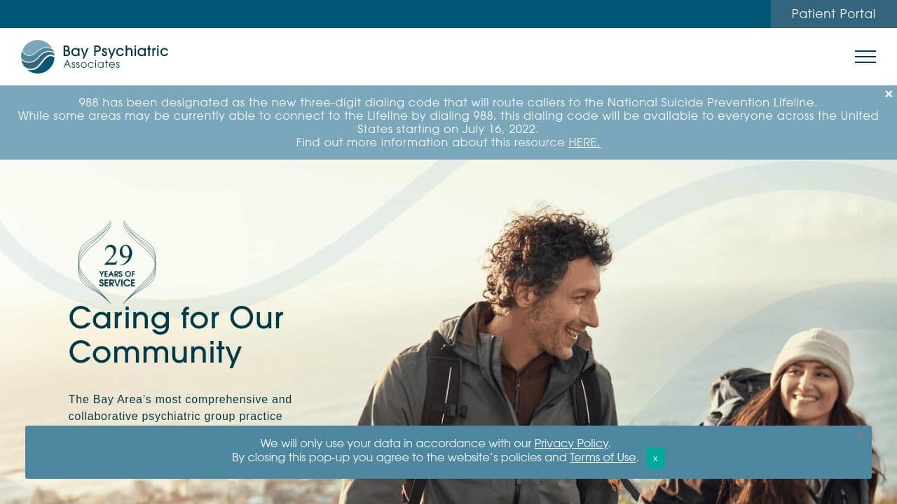 Bay Psychiatric Associates website screenshot