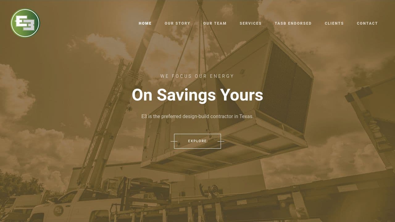 E3  website screenshot