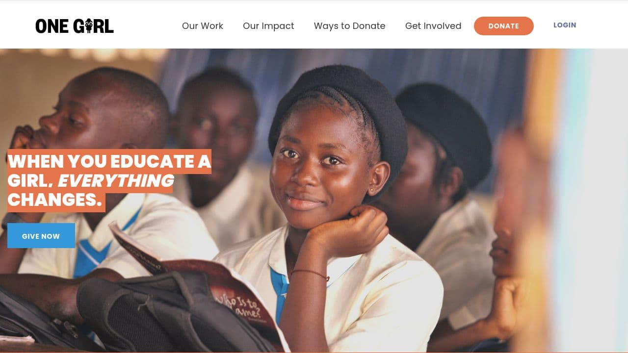 One Girl website screenshot