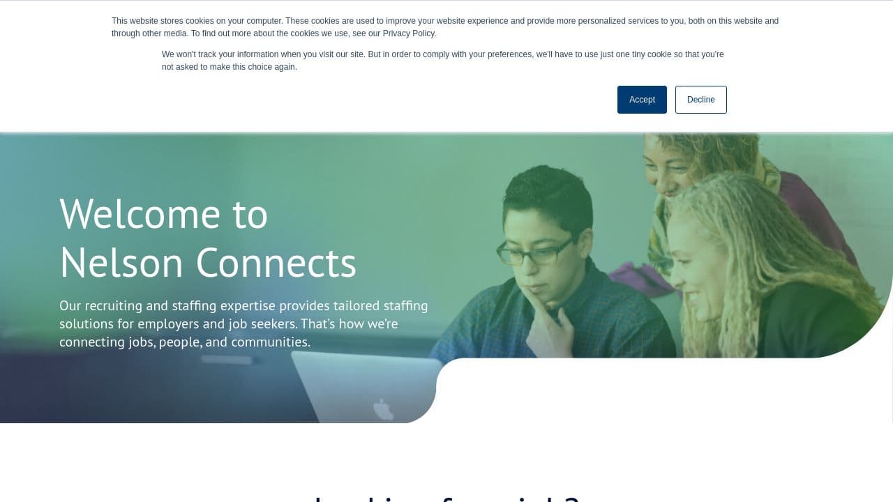 Nelson Connects website screenshot