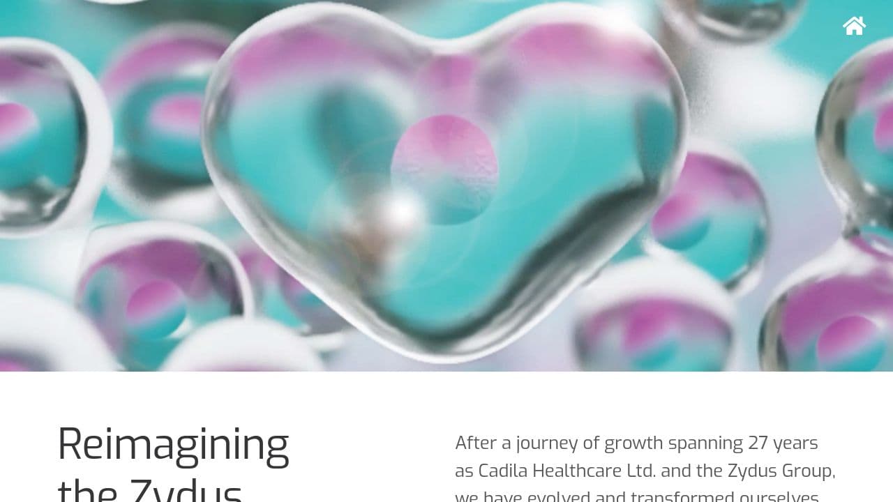 Zydus Group website screenshot