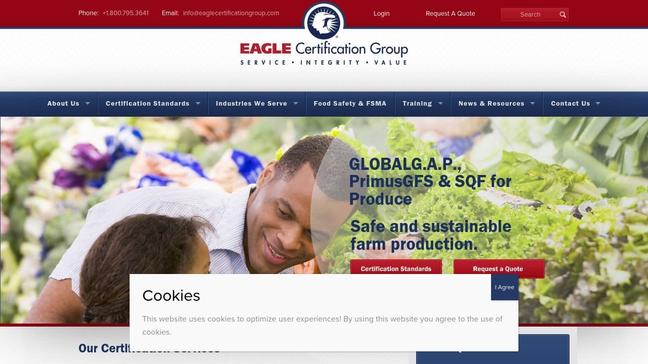 EAGLE Certification Group website screenshot
