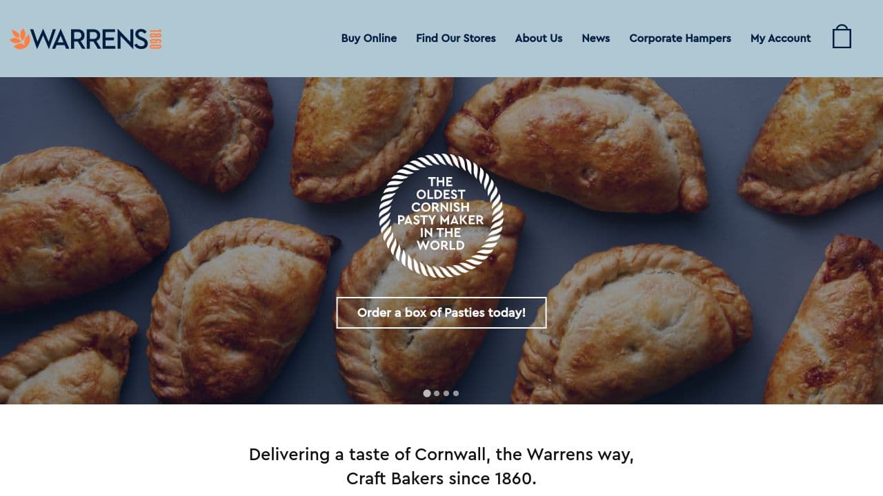 Warrens Bakery Limited website screenshot