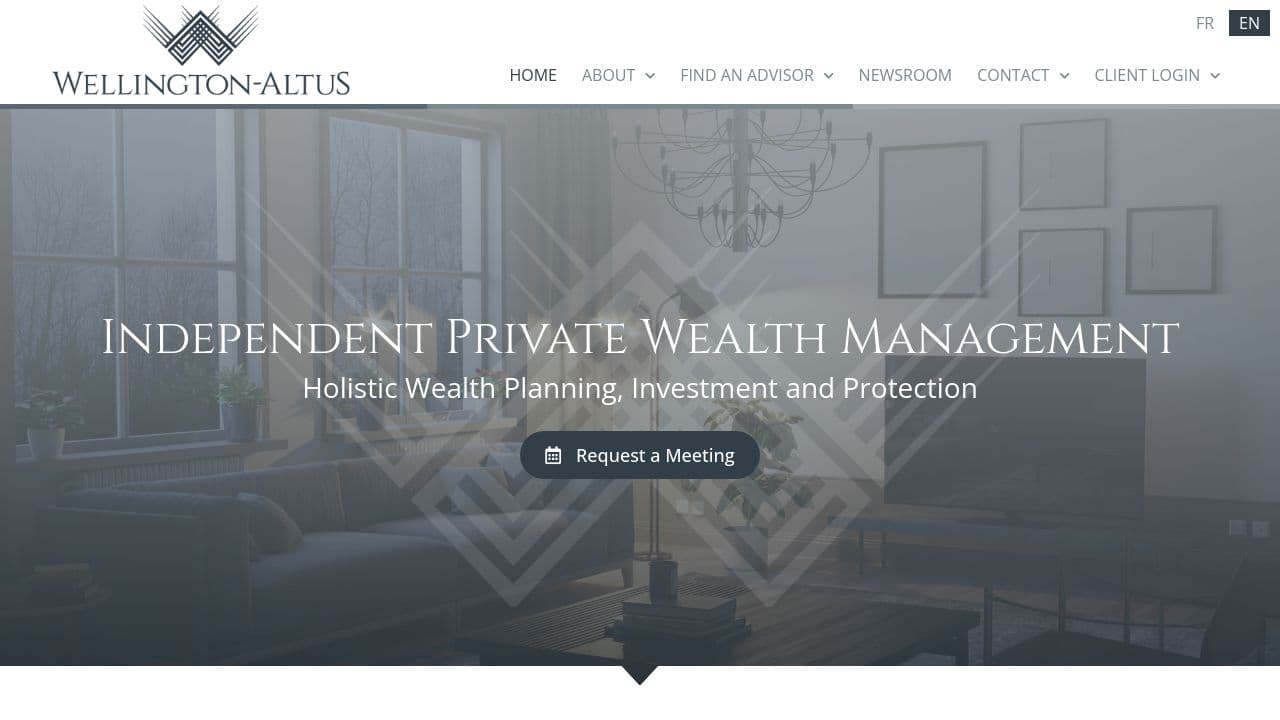 Wellington-Altus website screenshot
