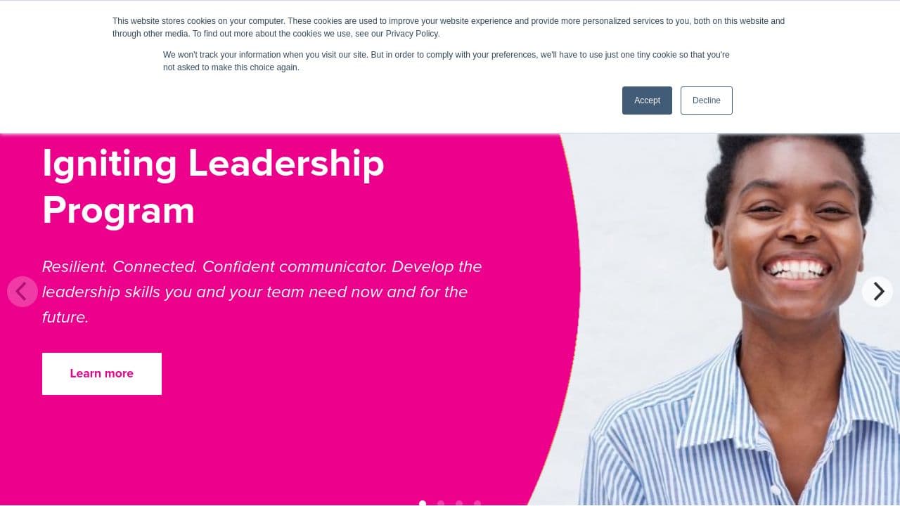 Leadership Victoria website screenshot