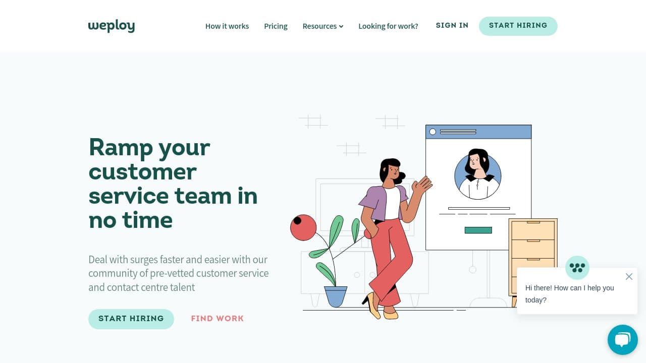 Weploy website screenshot