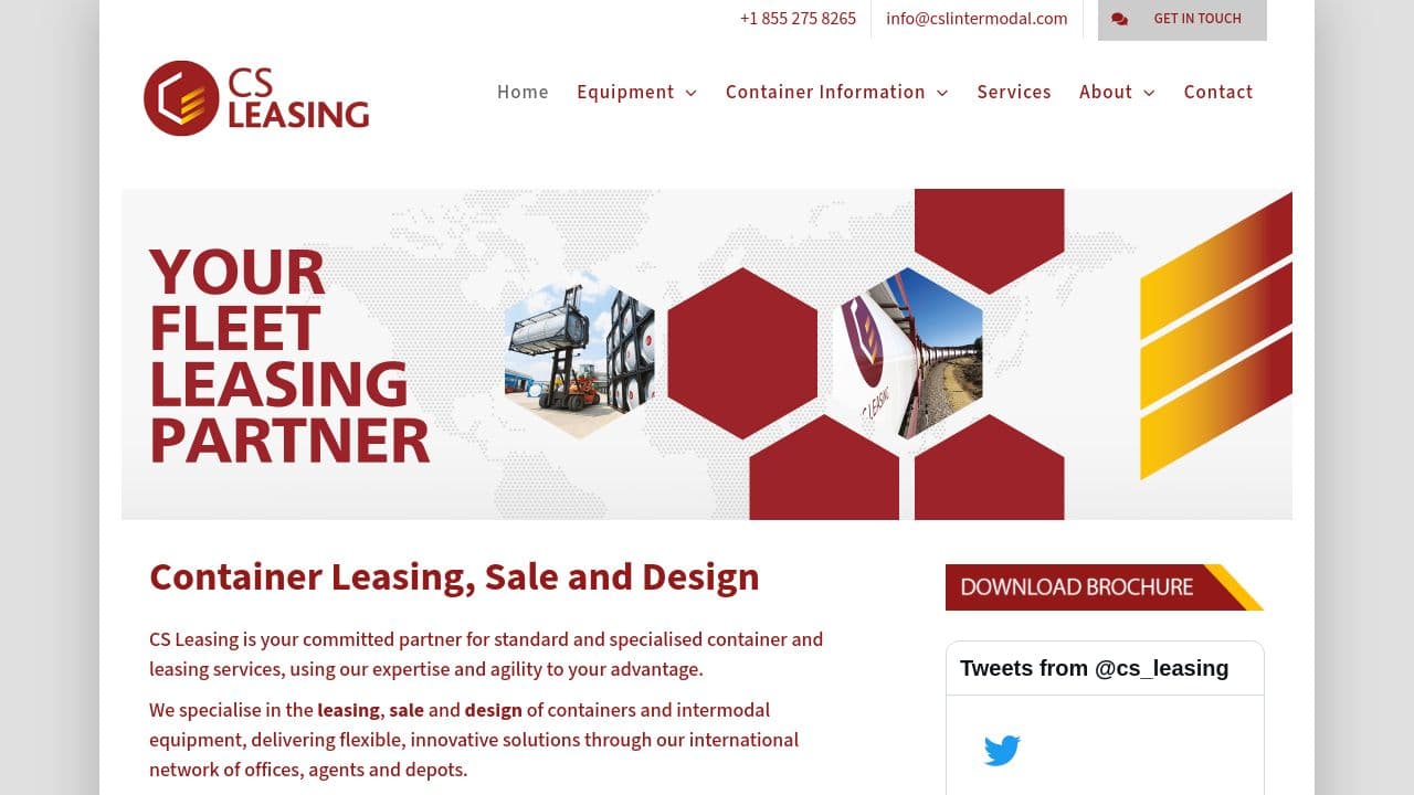 CS Leasing website screenshot