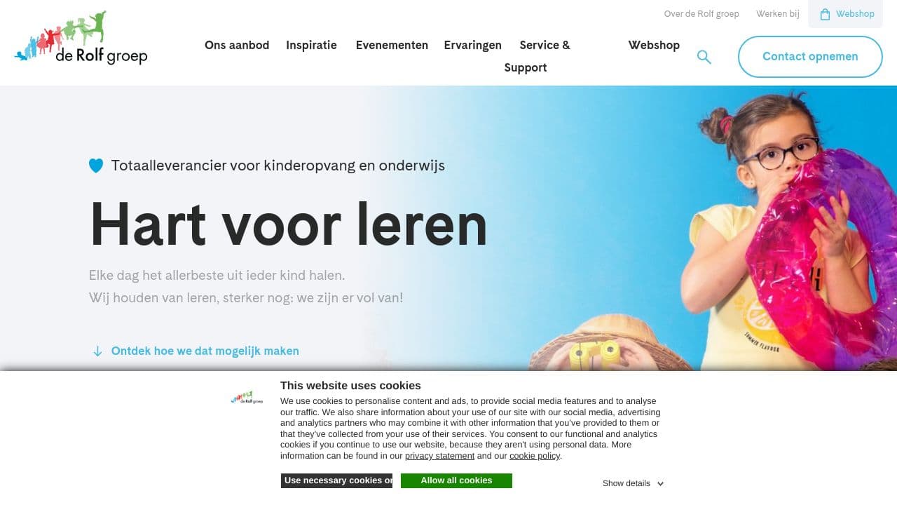 de Rolf groep website screenshot