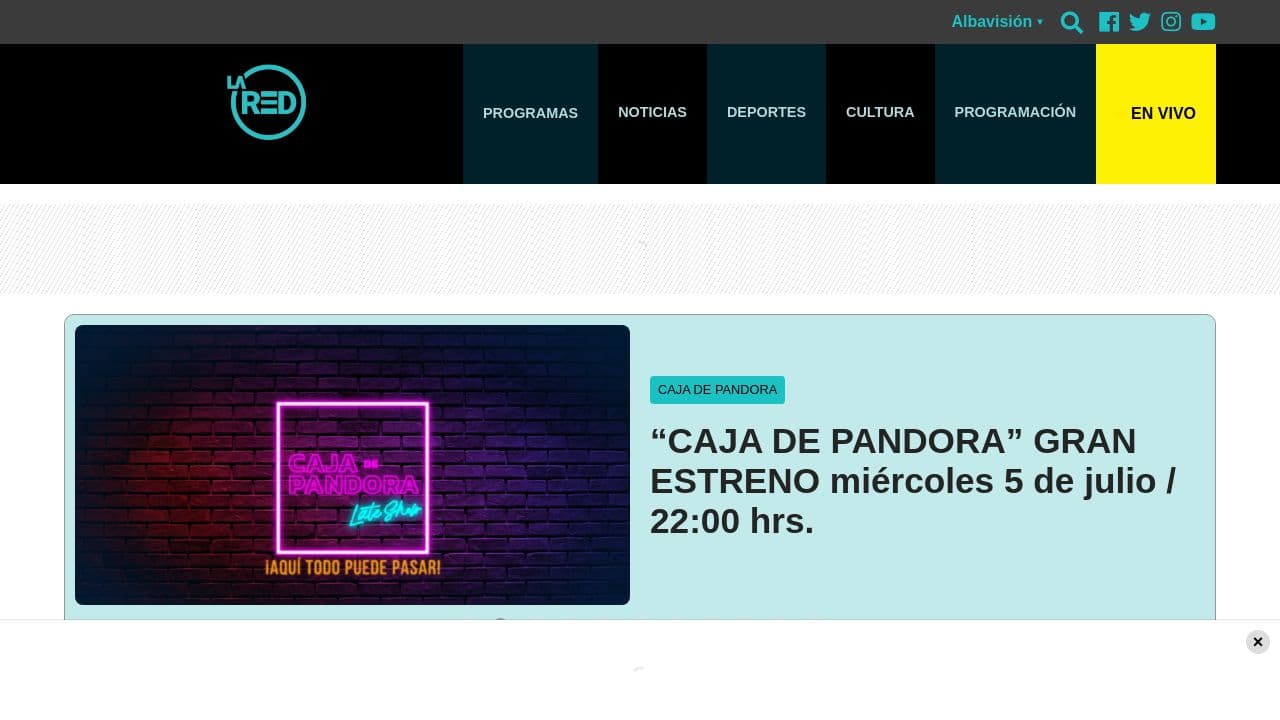 La Red website screenshot