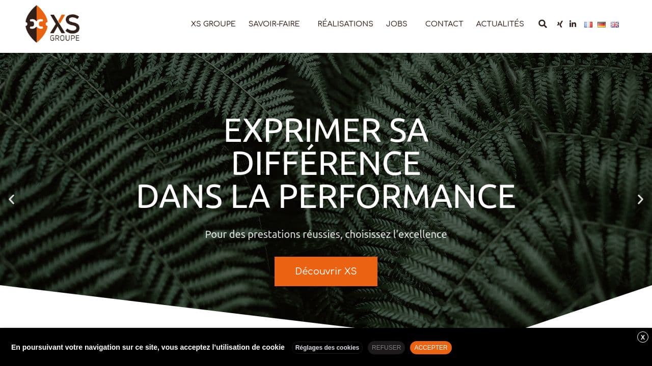 XS Groupe website screenshot