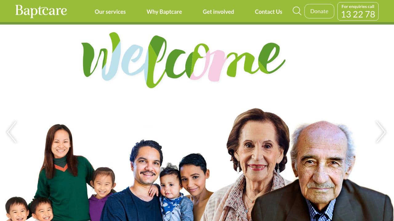 Baptcare website screenshot
