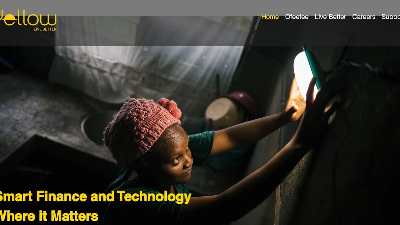 Yellow website screenshot