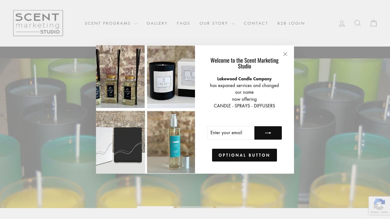 Scent Marketing Studio website screenshot