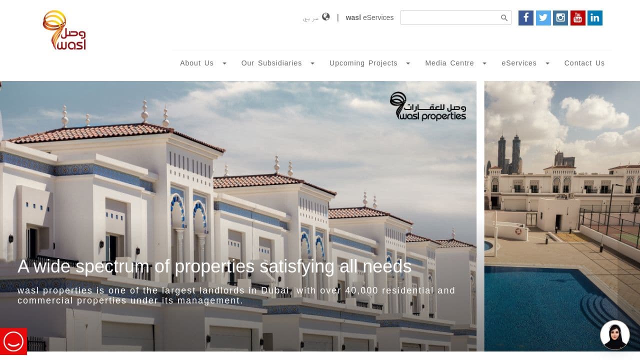 Wasl Group website screenshot