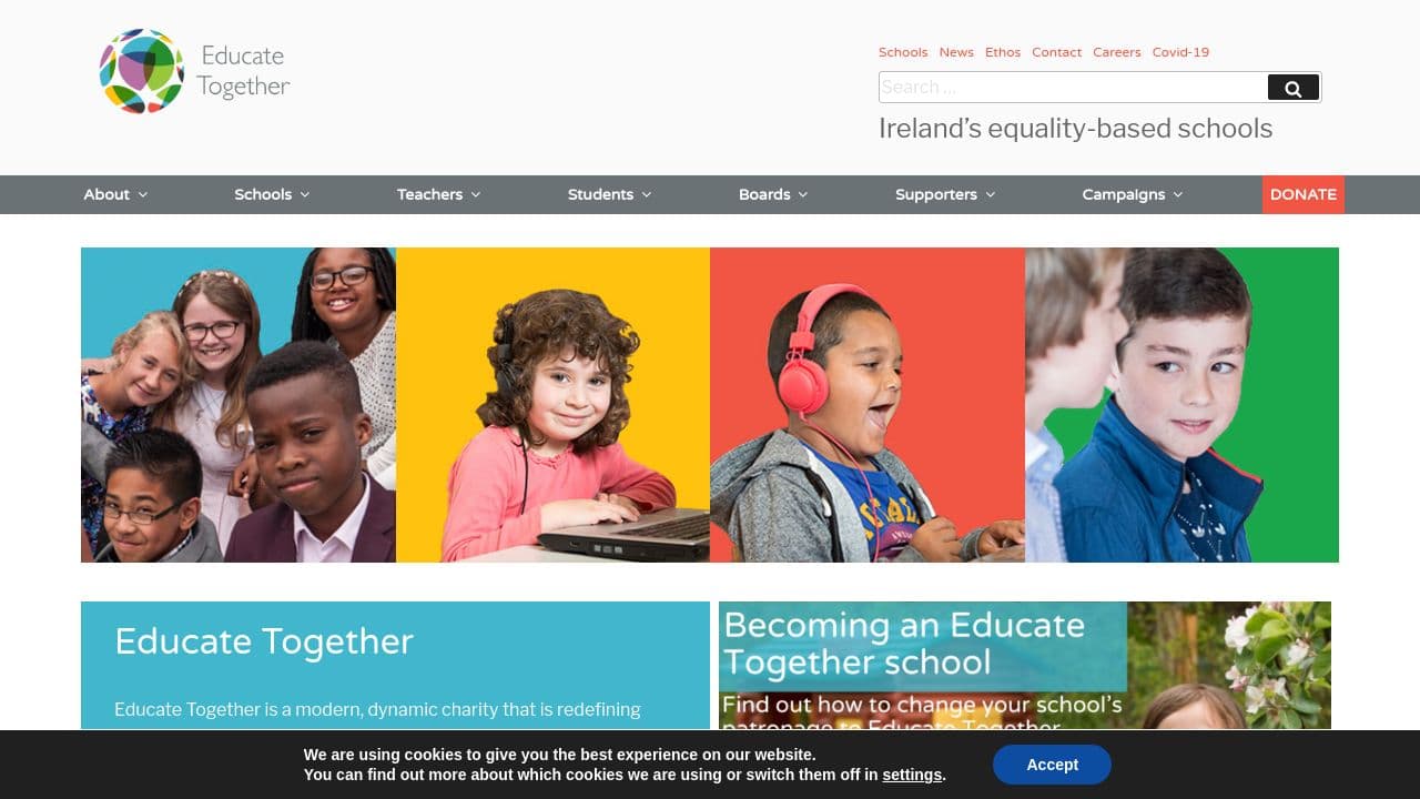 Educate Together website screenshot